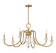 Savoy House - 1-5802-6-322 - Six Light Chandelier - Bergdorf - Warm Brass