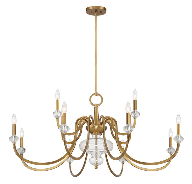 Savoy House - 1-5803-12-322 - 12 Light Chandelier - Bergdorf - Warm Brass