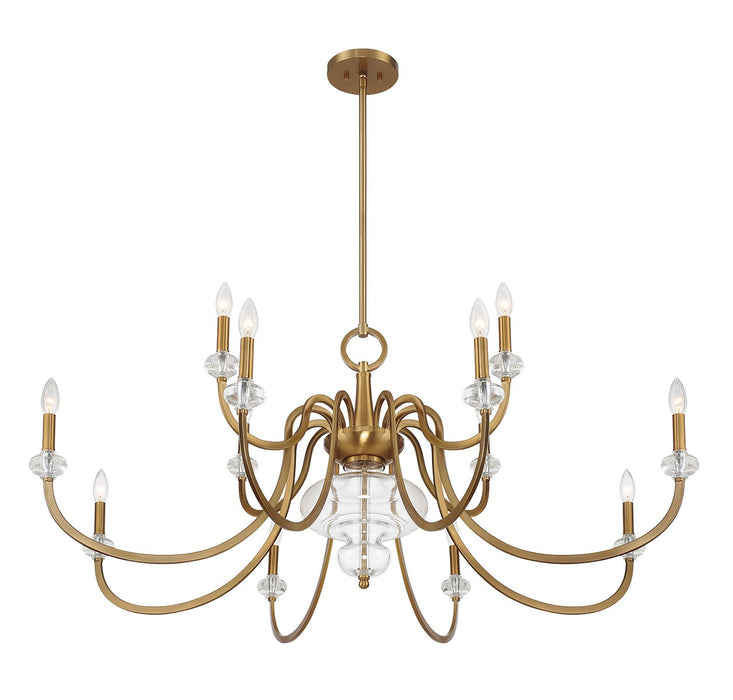 Savoy House - 1-5803-12-322 - 12 Light Chandelier - Bergdorf - Warm Brass