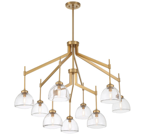 Savoy House - 1-9842-9-322 - Nine Light Chandelier - Corbin - Warm Brass