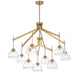 Savoy House - 1-9842-9-322 - Nine Light Chandelier - Corbin - Warm Brass