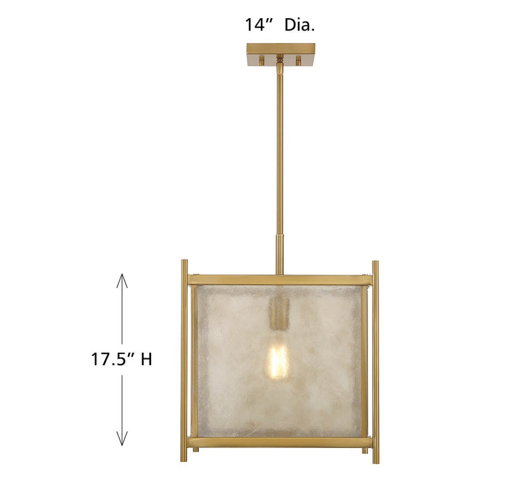 Savoy House - 7-3801-1-322 - One Light Pendant - Jacobs - Warm Brass