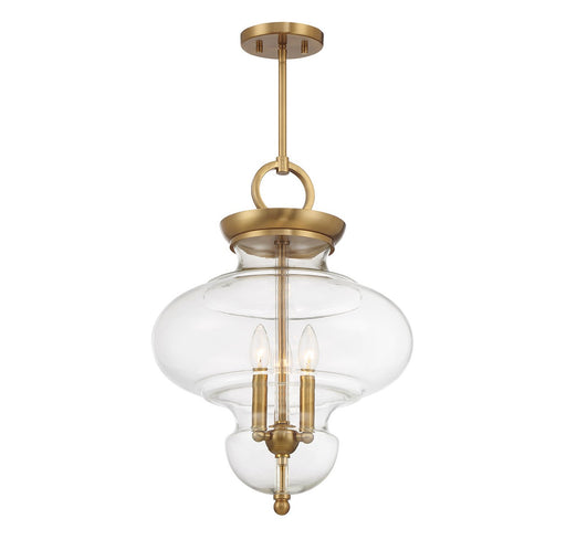 Savoy House - 7-5801-3-322 - Three Light Pendant - Bergdorf - Warm Brass