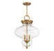 Savoy House - 7-5801-3-322 - Three Light Pendant - Bergdorf - Warm Brass