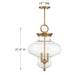 Savoy House - 7-5801-3-322 - Three Light Pendant - Bergdorf - Warm Brass