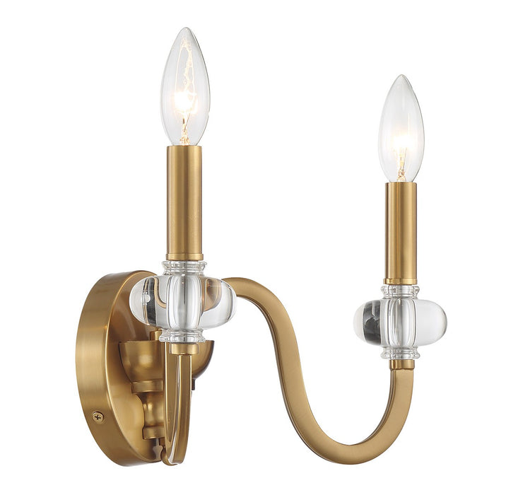 Savoy House - 9-5800-2-322 - Two Light Wall Sconce - Bergdorf - Warm Brass