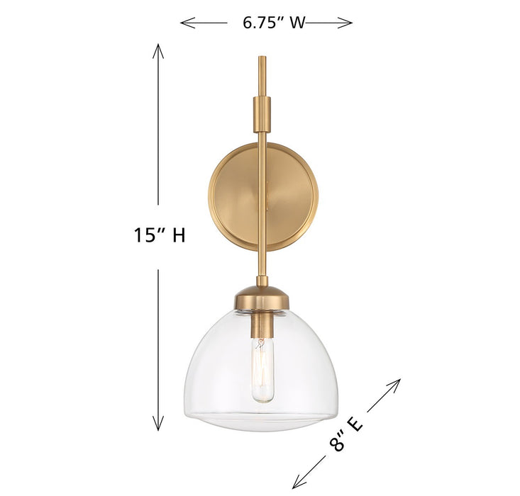 Savoy House - 9-9840-1-322 - One Light Wall Sconce - Corbin - Warm Brass